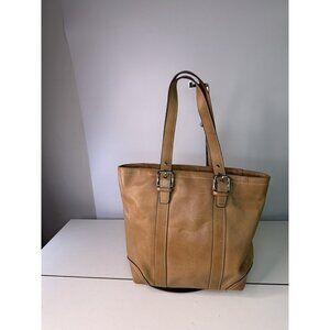 Vintage Coach Hampton Carryall Tote Bag Purse Leather Camel F10194